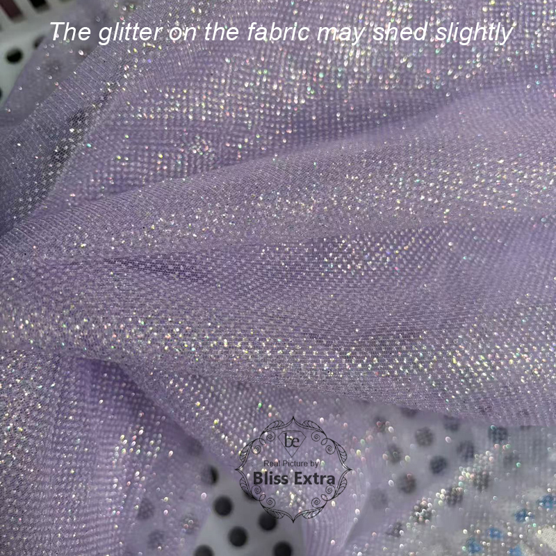 Shimmering Glitter Tulle Fabri - Sequin Fabric Panel recension och pris