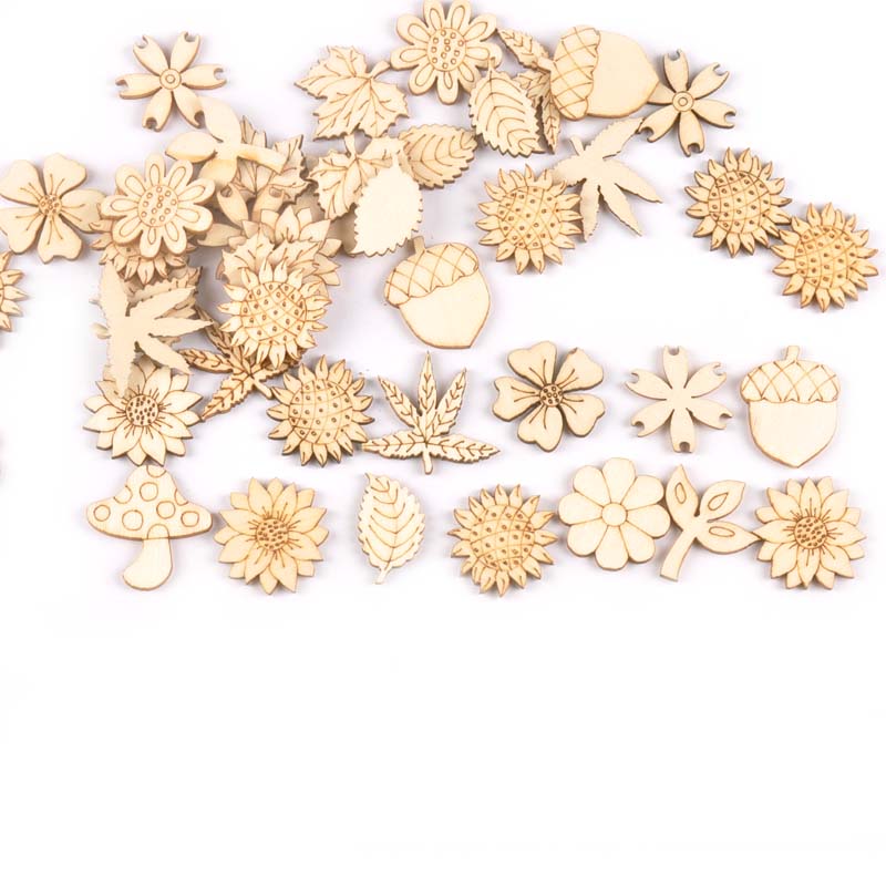 30Pcs 25-30mm Wood DIY Accesso - Craft Embellishments recension och pris