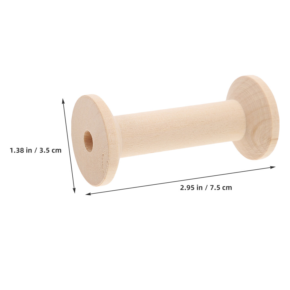 4Pcs Wooden Thread Spools Set  - Embroidery Craft recension och pris