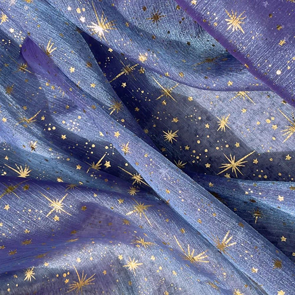 Glitter Shiny Bronzing Star Mo - Sequin Fabric Panel recension och pris