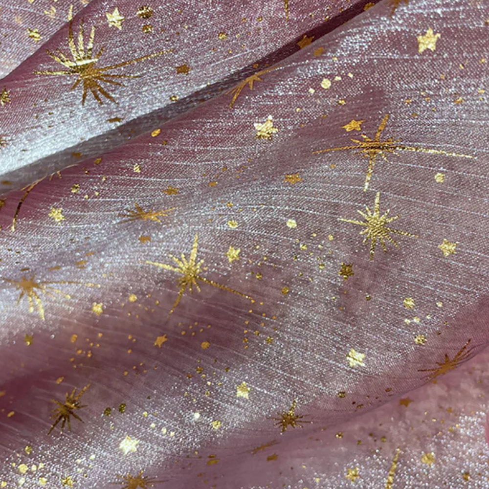 Glitter Shiny Bronzing Star Mo - Sequin Fabric Panel recension och pris