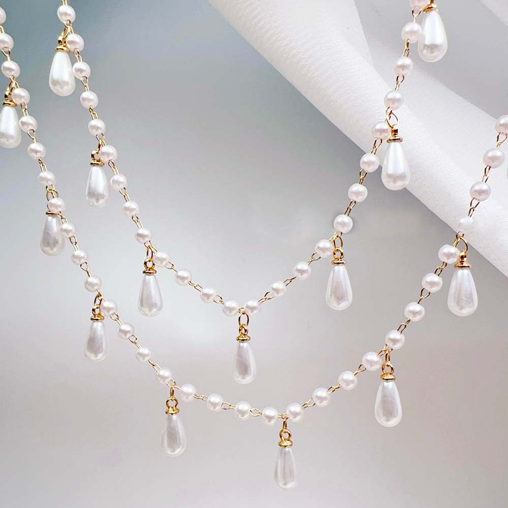 0.5M 1M Imitation Pearl Waterd - Pearl Trim Chain recension och pris