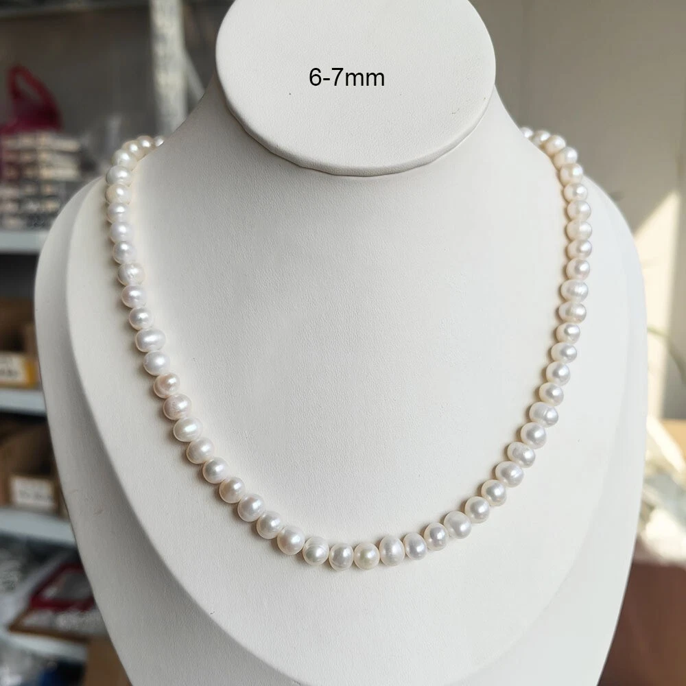 Natural Pearl Necklace Akoya A - Pearl Trim Chain recension och pris