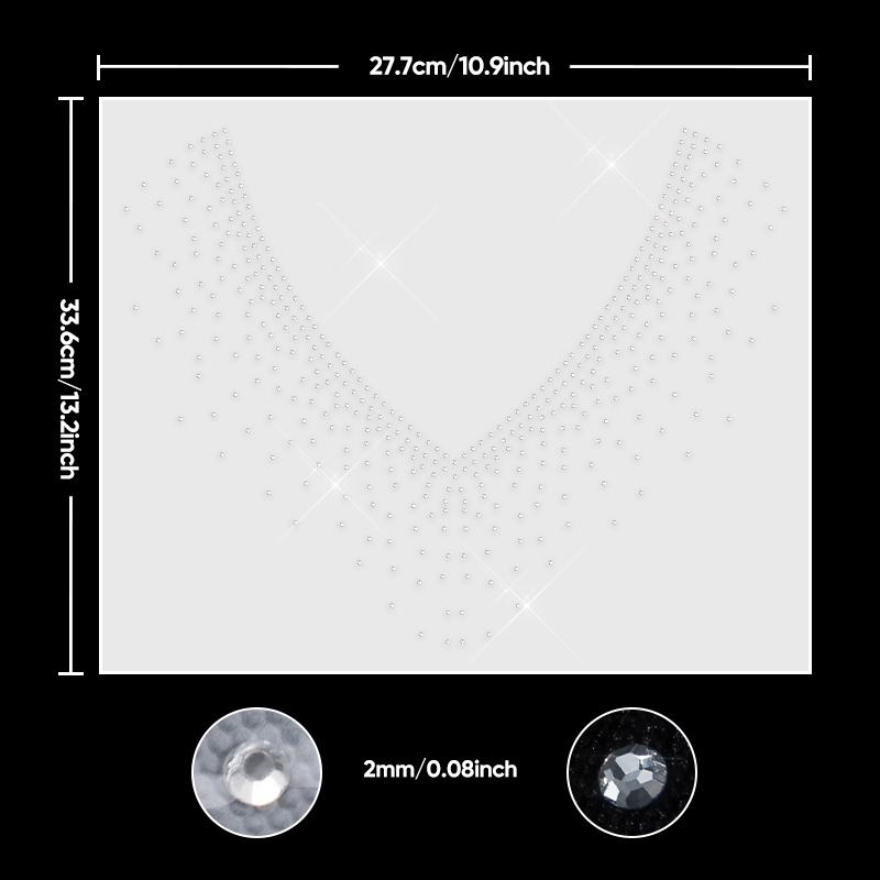 QIAO 1/2/4/6Pcs V-Neck Glitter - Glitter Vinyl Roll recension och pris
