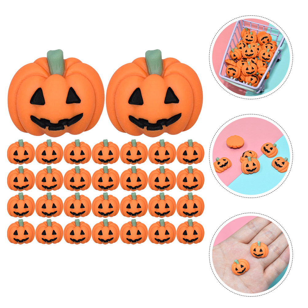 50Pcs Tiny Resin Pumpkin Charm - Craft Embellishment recension och pris