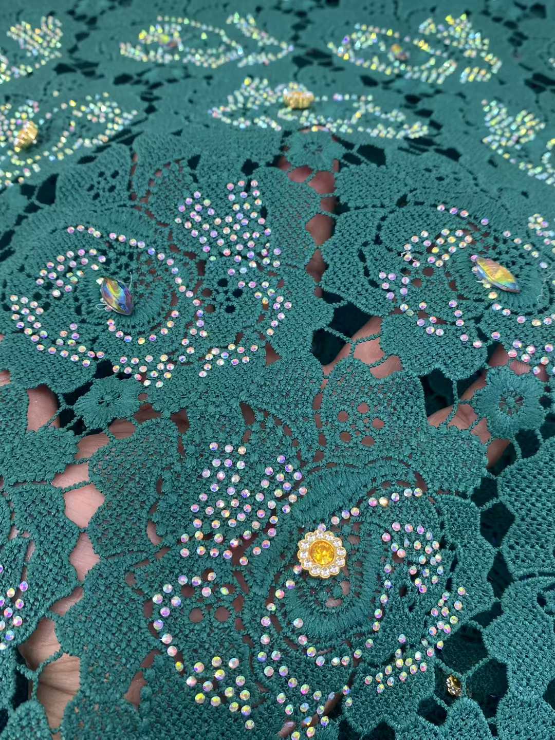 Latest Cord Guipure Lace Fabri - Crystal Mesh Fabric recension och pris